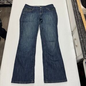 Ann Taylor Loft Slim Bootcut Jeans Dark Wash Petite 4P 30x29